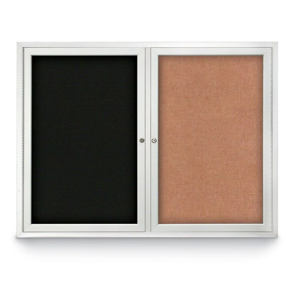 Corkboard, Bronze/Blck, 60" x 36"